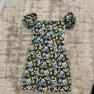 Maje Floral Puff Sleeve Dress - Multicolor